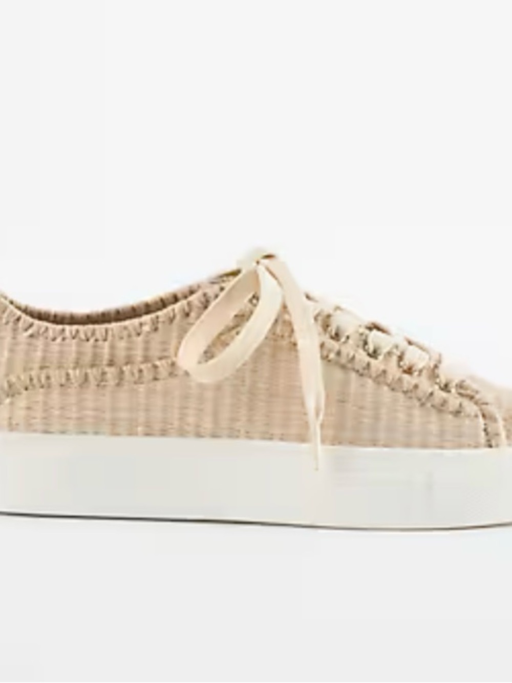 J. Jill NWOB Rory Platform Woven Textured Sneaker in Natural 8 - Picture 3 of 9